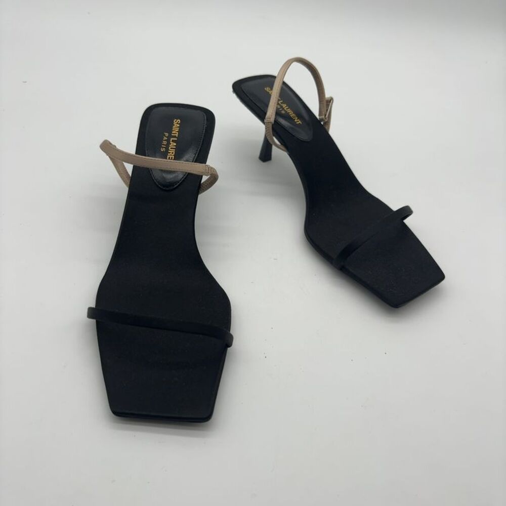 Saint Laurent Silk Slingback Sandal in Multicolor
